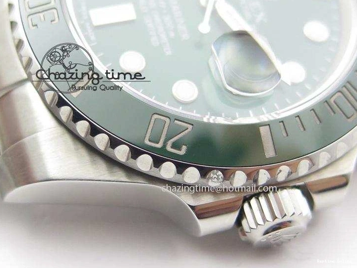 0404 TopPick Submariner 116610 LV Green Ceramic JF 1:1 Best Edition On SS Bracelet SA3135 V 3974